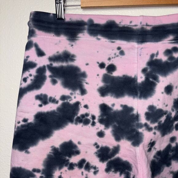 WXYZ Athletic Sweat Shorts Black and Pink Tie Dye Men's Size Large Loungewear - Picture 12 of 16